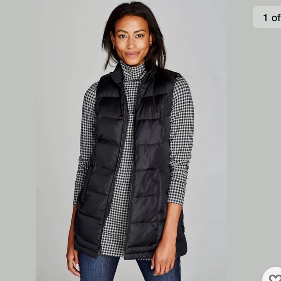 J Jill Black Down Puffer Vest 